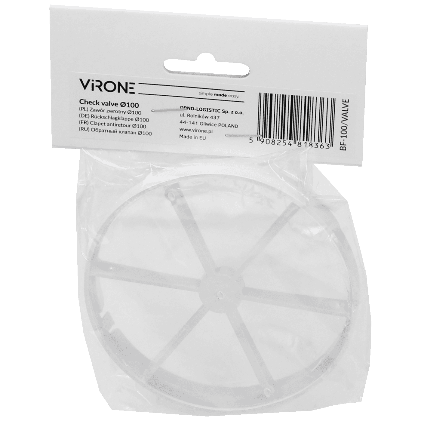 Virone BF-100/VALVE Ventil za aspiratore