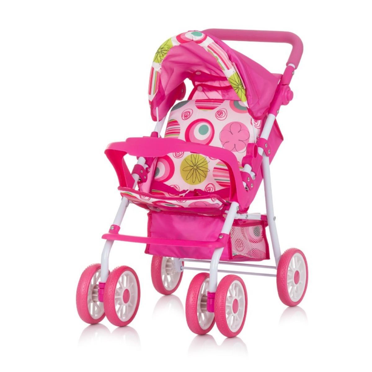 Chipolino Kolica za lutke Dolly Multicolor Kzkdl02401Mc, Roze