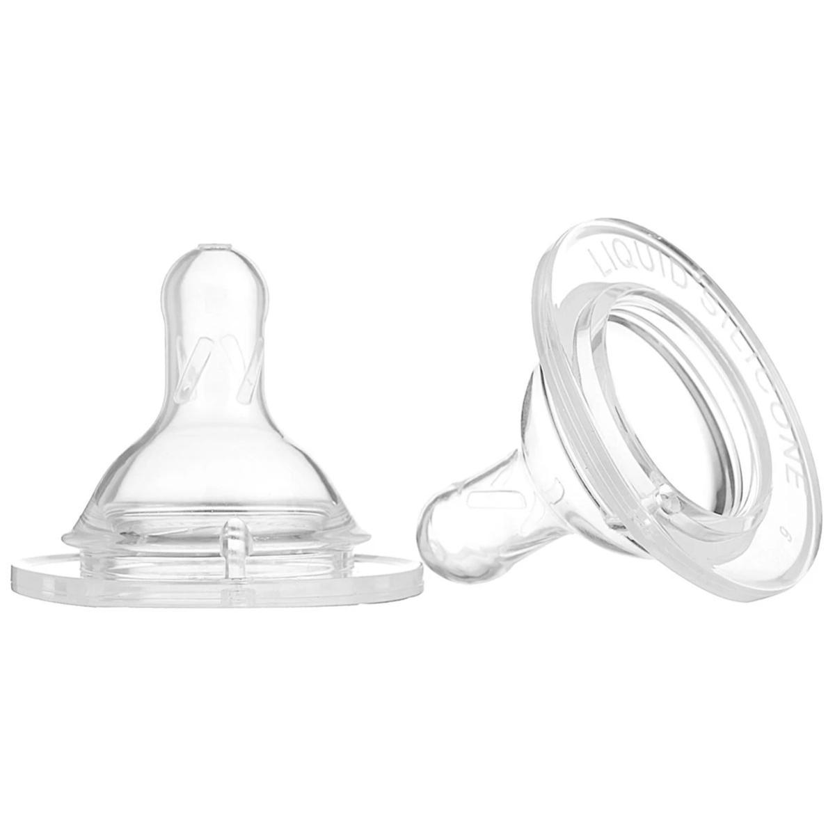 Kikka Boo Silikonska cucla za bebe od 6 m Uniflow Wide Xl 31302010037, 2 komada