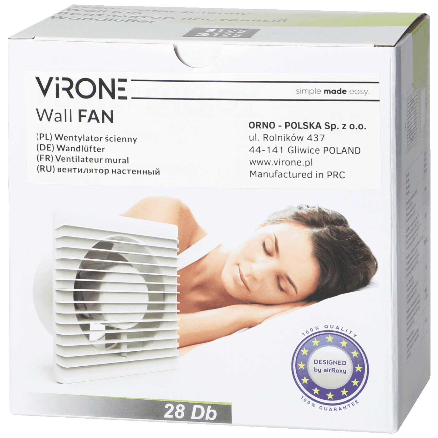 Virone BF-125/S Ugradbeni Ventilator za ventilaciju