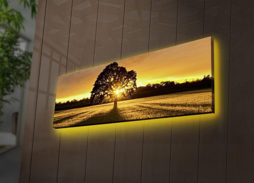 Slika Wallity Nature sa LED osvjetljenjem 30x90 cm