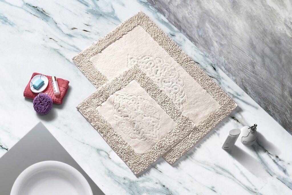 L'Essentiel Maison COTTONKT000043 Otirač za kupanje, 2 komada, bež