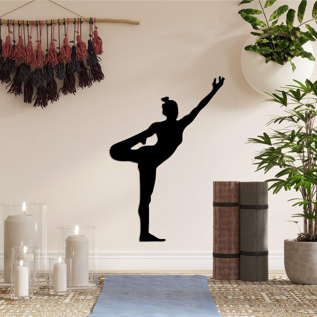 Wallity Zidna dekoracija Yoga 19, 42x60 cm, 1,5 mm, Crna