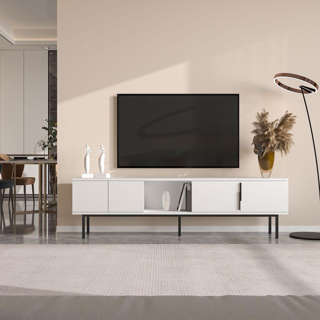 Hanah Home TV komoda Ramsey, 180x50x29,6 cm, Bijela