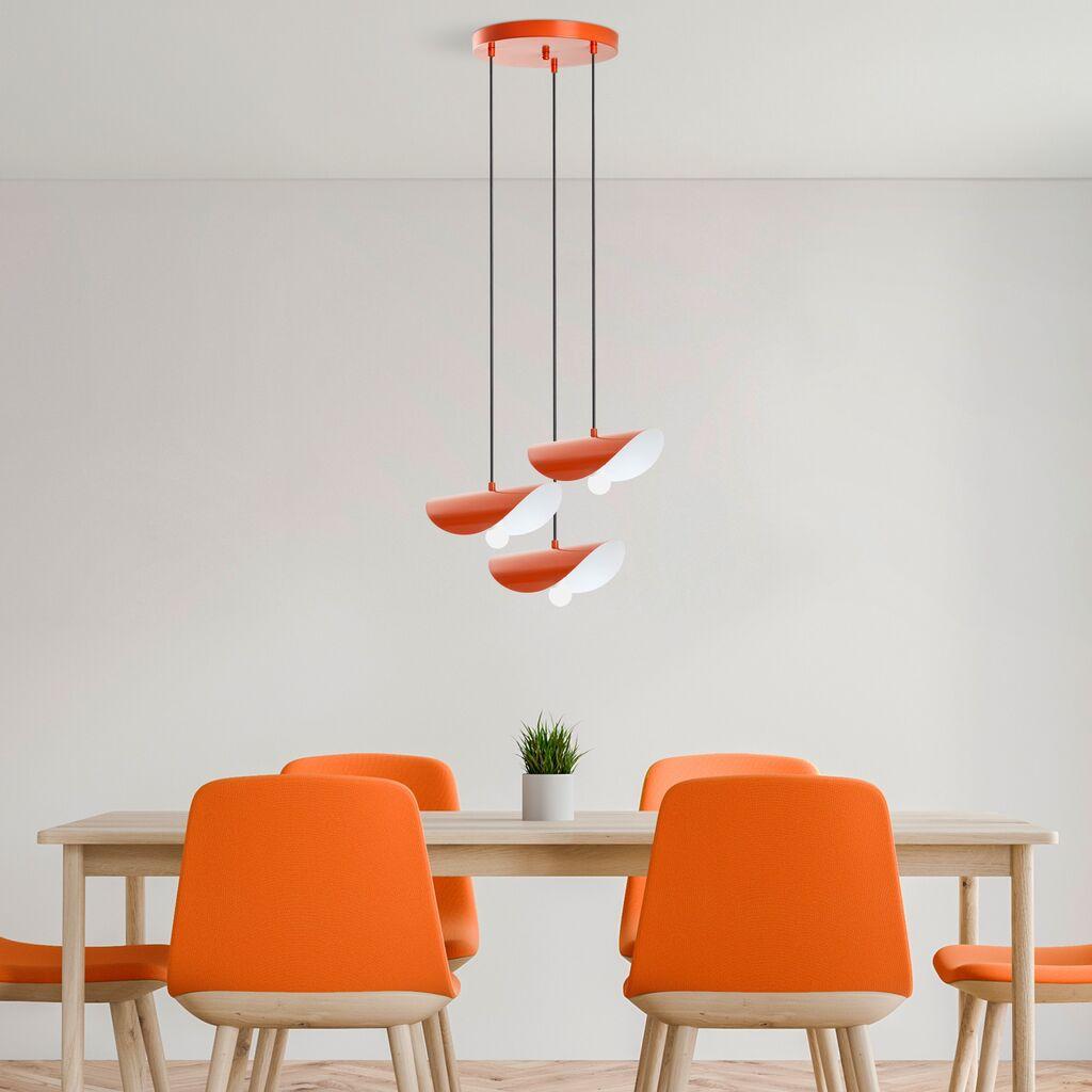 Opviq Luster Eger-Mr-964, 75-106cm, 50cm, 3xE27, Narandžasta
