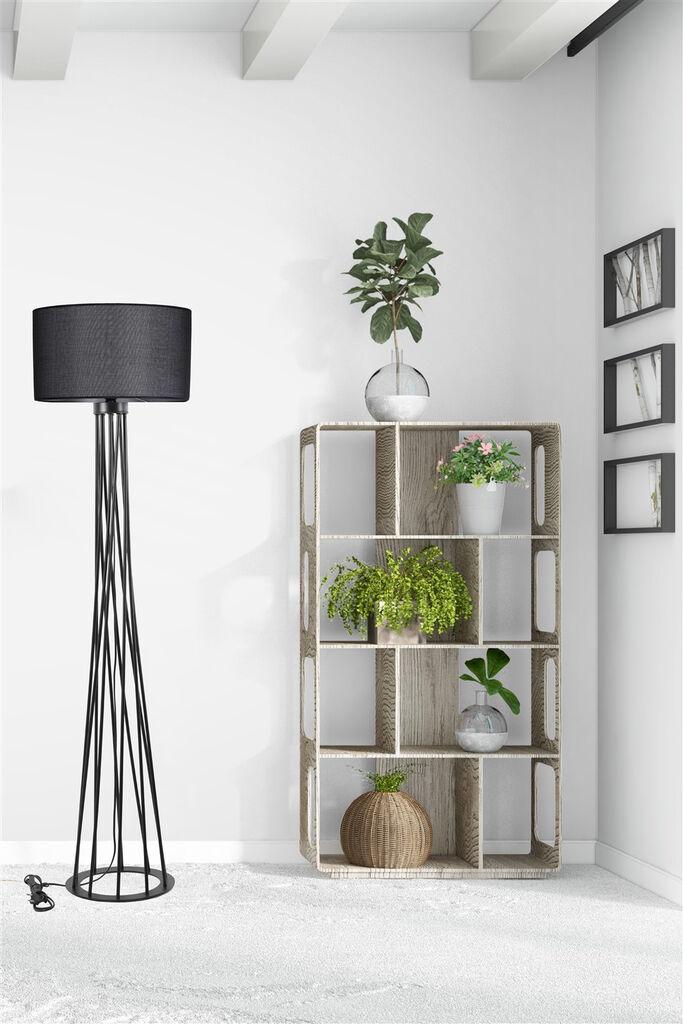 Opviq podna lampa Havin, 160 cm, 45 cm, E27, crna