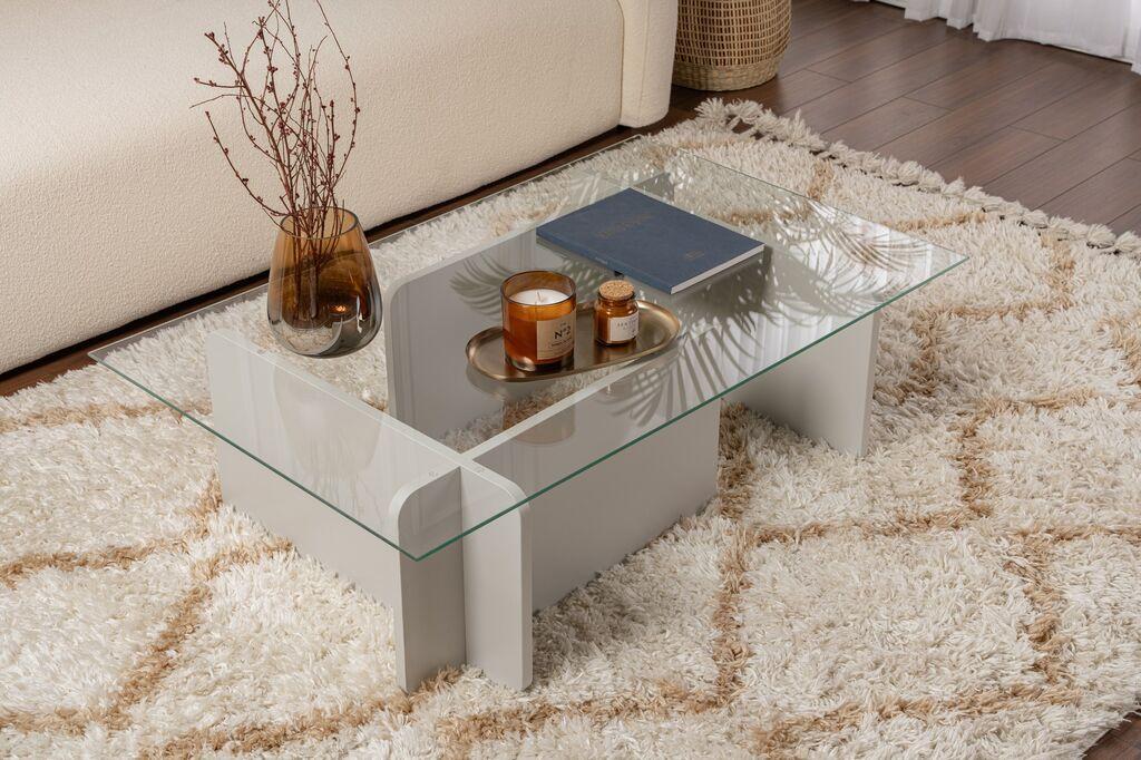 Nordure Klub sto Flavio, 105x30x65cm, siva