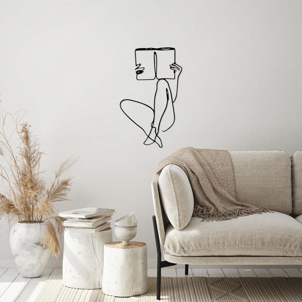Wallity Metalna zidna dekoracija 43x70 cm crna