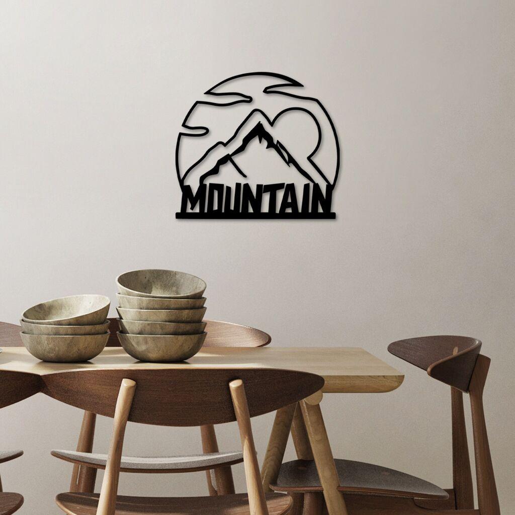 Wallity Zidna dekoracija Planina 36, ​​58 x 52 cm, Crna
