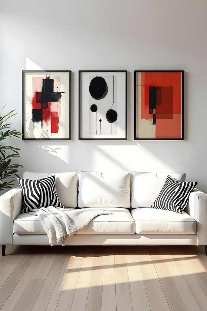 Wallity Uramljena slika Huhu429, 50x35 cm , 3 dijela