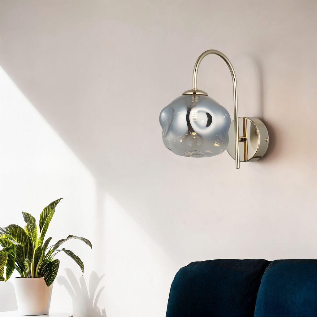 Opviq Zidna lampa Herman-80-19, O18, 15cm, IP20, Zlatna boja