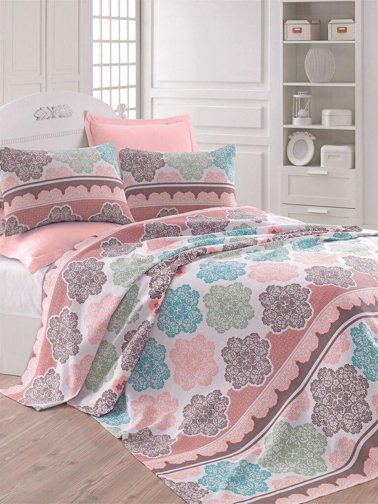 L'essentiel Maison Prekrivač i 2 jastučnice Andalucia set, 200x230 cm, roza