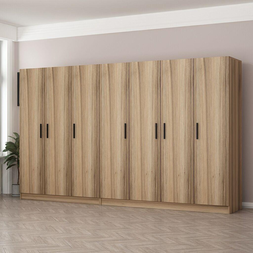 Hanah Home Ormar Kale-7503, 315x190x52 cm, Smeđa