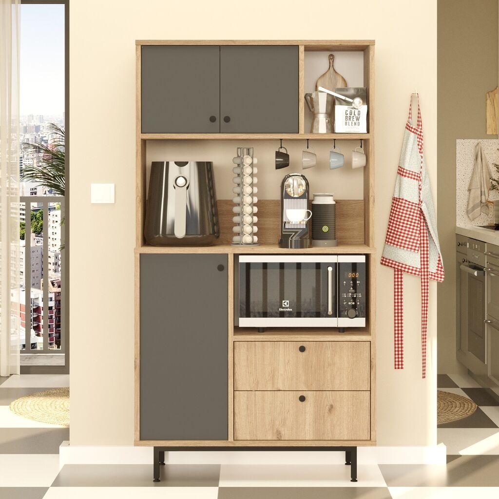 Hanah Home Višenamjenska komoda RE3-SA, 88 x 161,2 x 35,5 cm, Hrast
