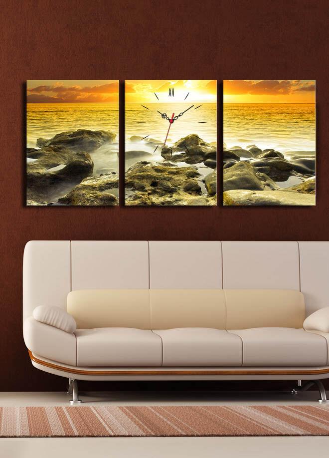Zidni sat Wallity 3P3040CS-29, 96x40 cm, 3 dijela