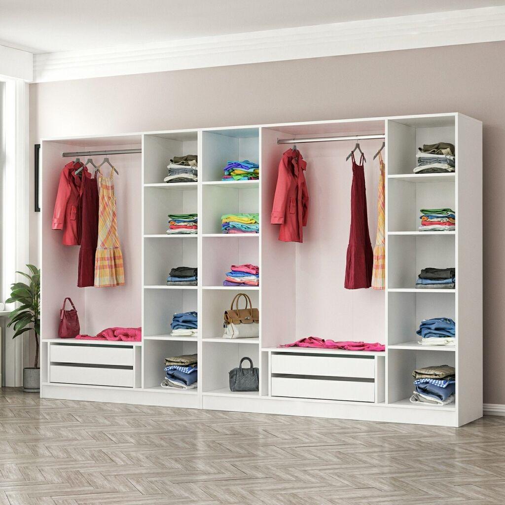 Hanah Home Ormar Kale-4932, 315x190x52 cm, Bijeli