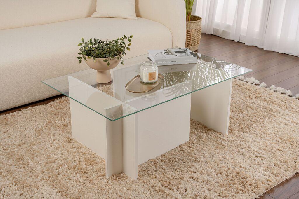 Nordure Klub sto Ventrino, 105x65x40cm, Bijela