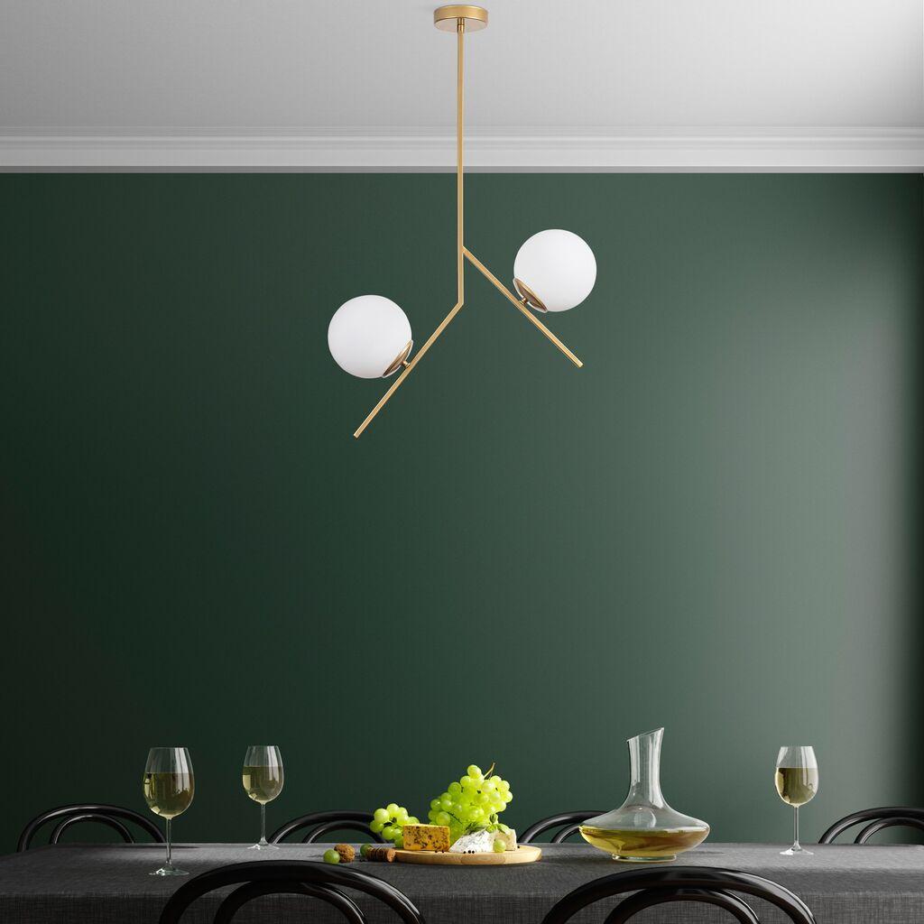 Opviq Luster Dolunay-144-1, 15cm, IP20, Bijelo-zlatna boja