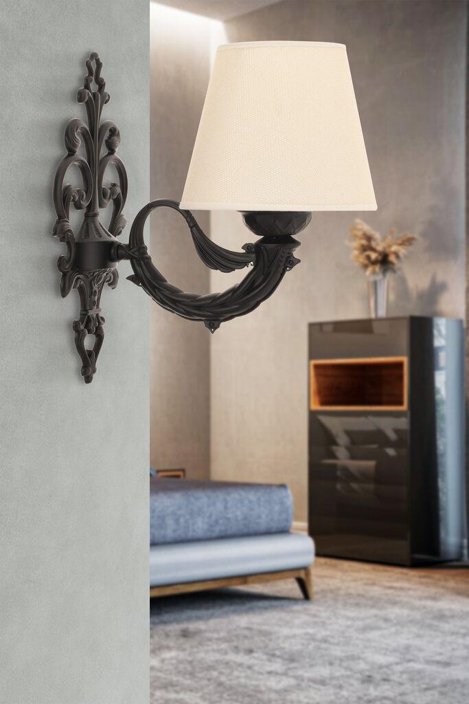 Opviq Zidna lampa Lily, 15x10x13cm, IP20, Krem-crna