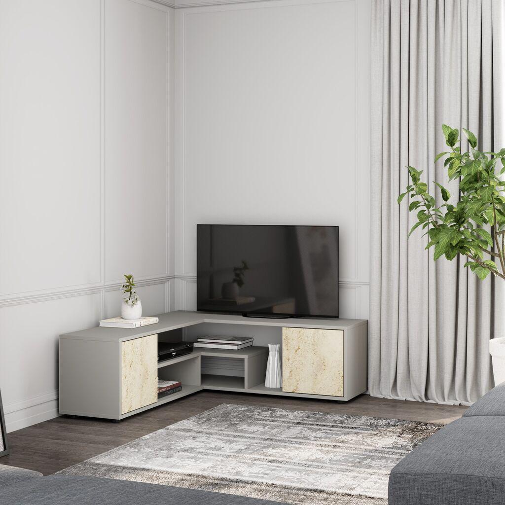 Hanah Home TV komoda Rosa, 125x40x35 cm, siva