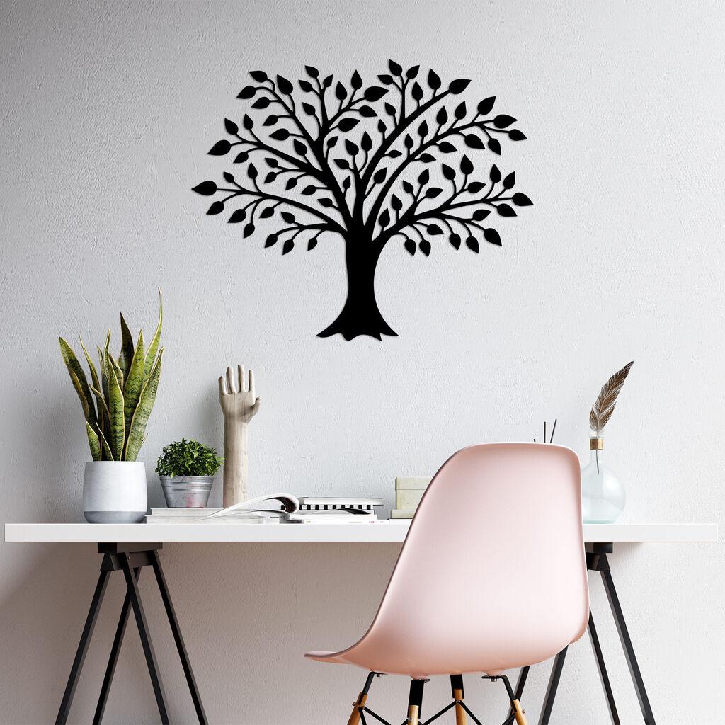 Wallity Zidna dekoracija Drvo - 462, 70 x 57 cm, Crna