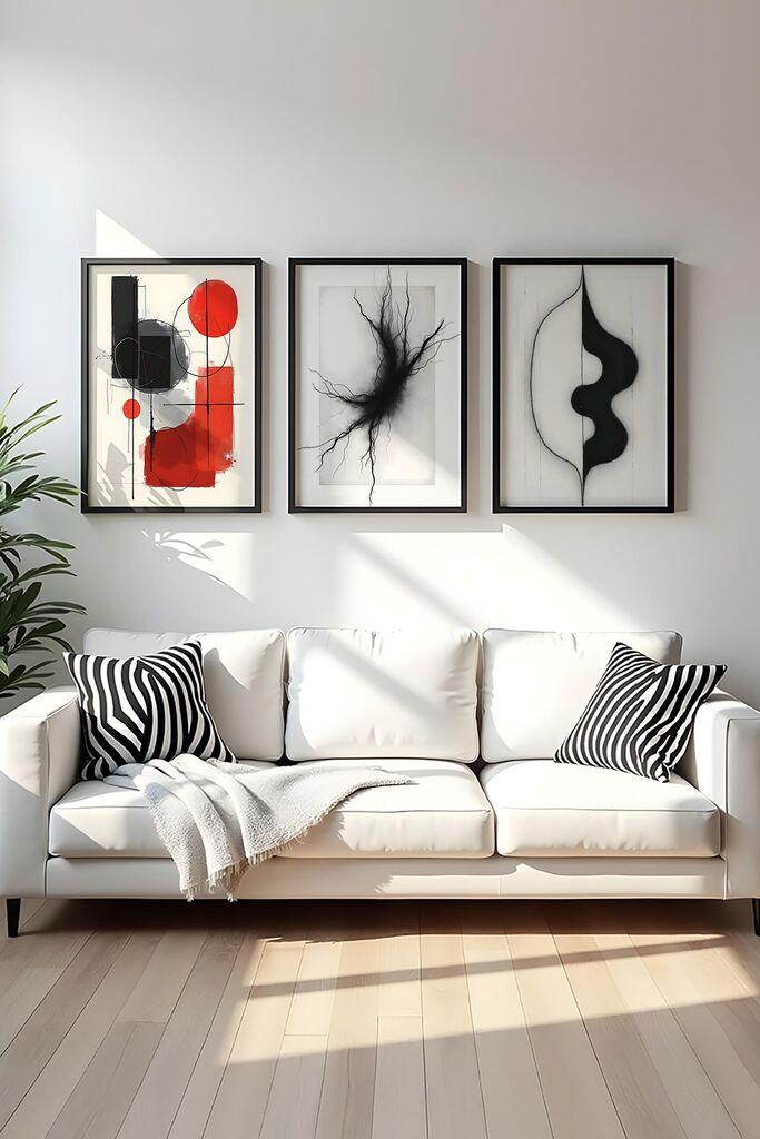 Uramljena slika Wallity Huhu427, 50x35 cm, 3 dijela