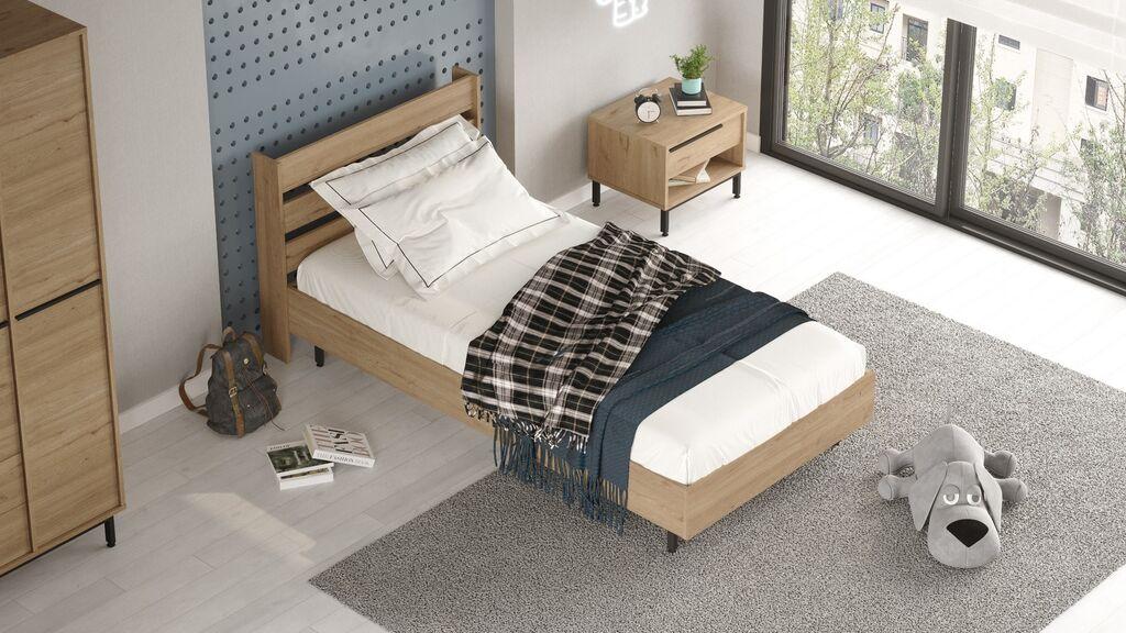 Hanah Home Ram za krevet On13-S, 108.5x205.6 cm, Boje oraha