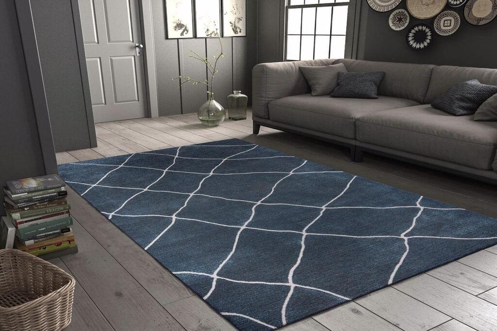 Conceptum Hypnose tepih Funk Chenille 61, 75x230cm, tamnoplava