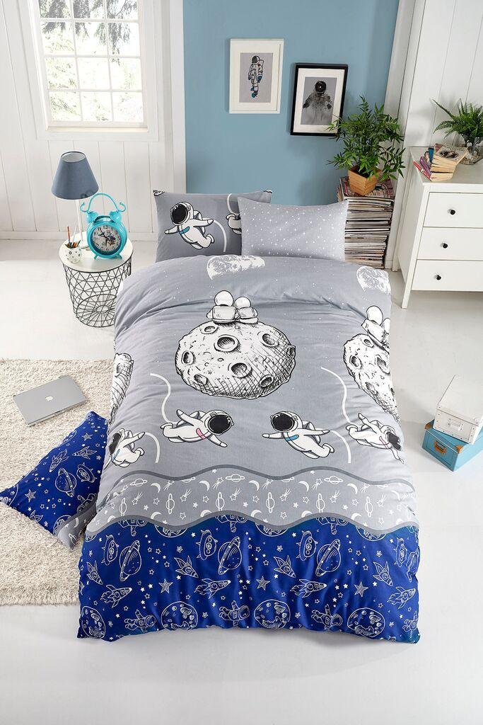 L'essentiel Maison set posteljine Space, 160x220cm, siva