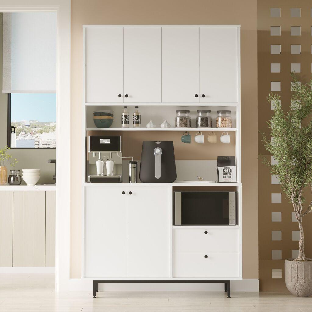Hanah Home Komoda RE7-W, 120x205x35.5 cm, Prljavo bijela