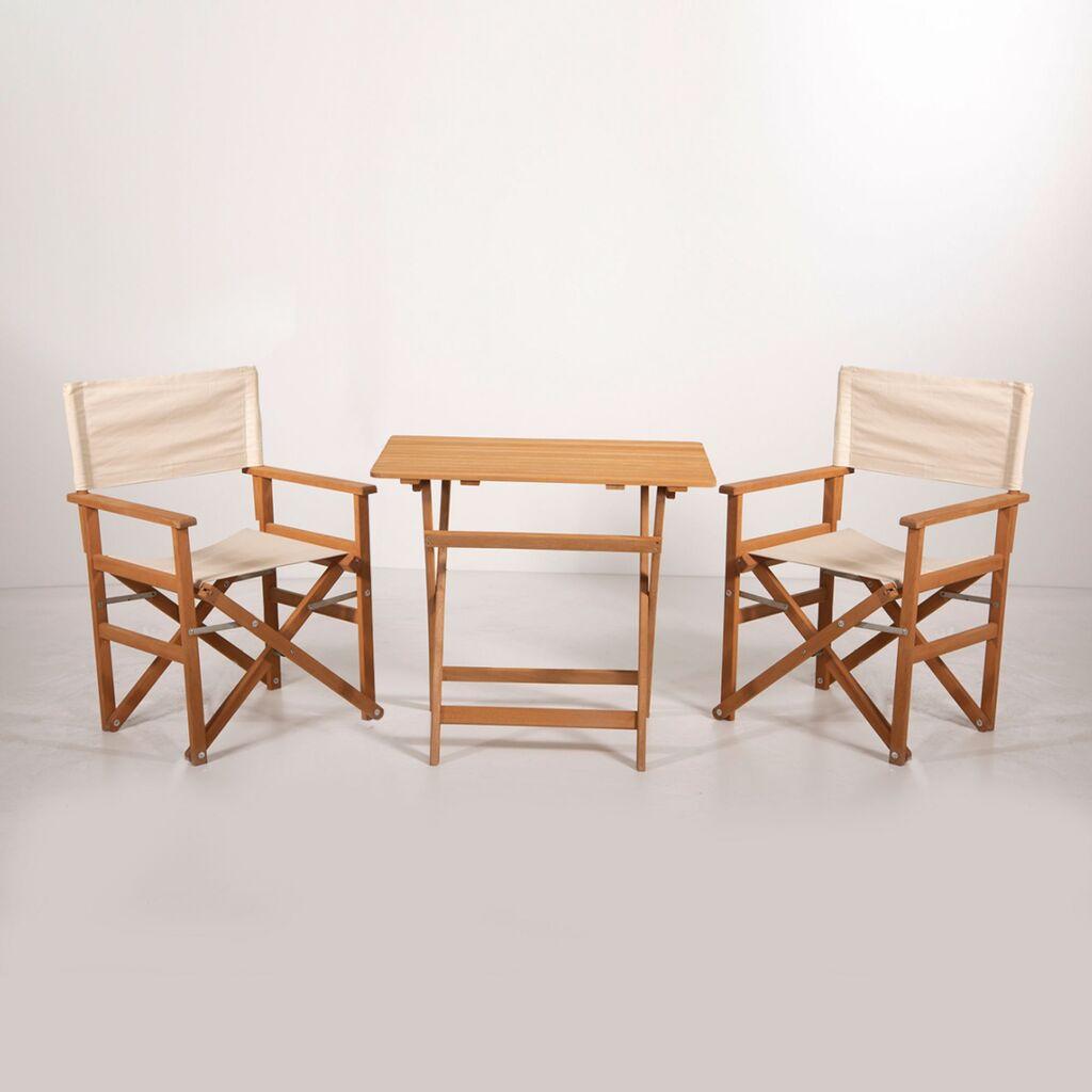 Hanah Home Vrtni set stola i 2 stolice MYR03, krem