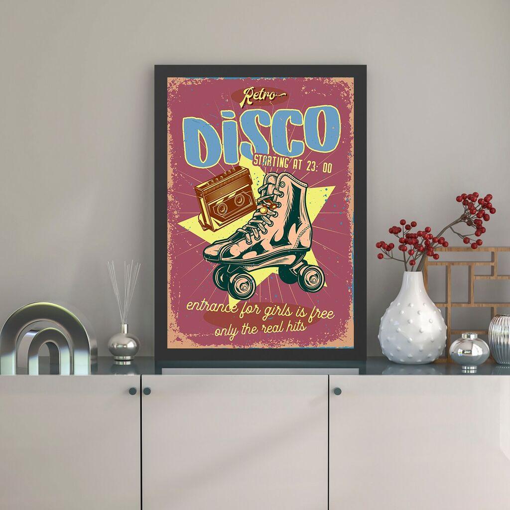 Wallity Uramljena slika Disco, 55x75 cm