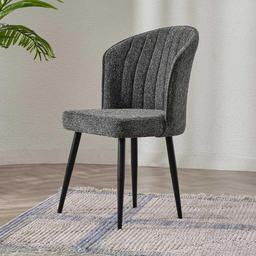 Hanah Home Rubi set stolica, 52x85x42 cm, 4 dijela, antracit boja