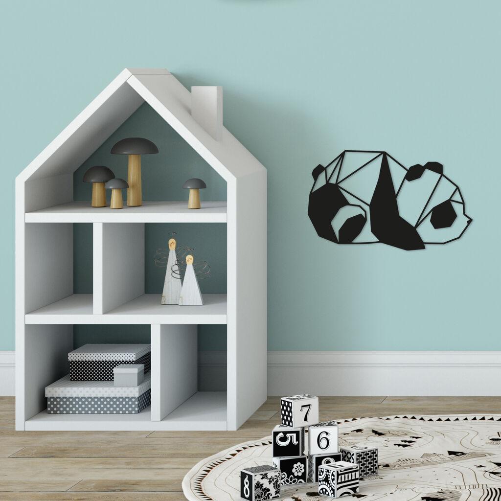 Wallity Zidna dekoracija Panda2, 52x31 cm, 1,5 mm, Crna