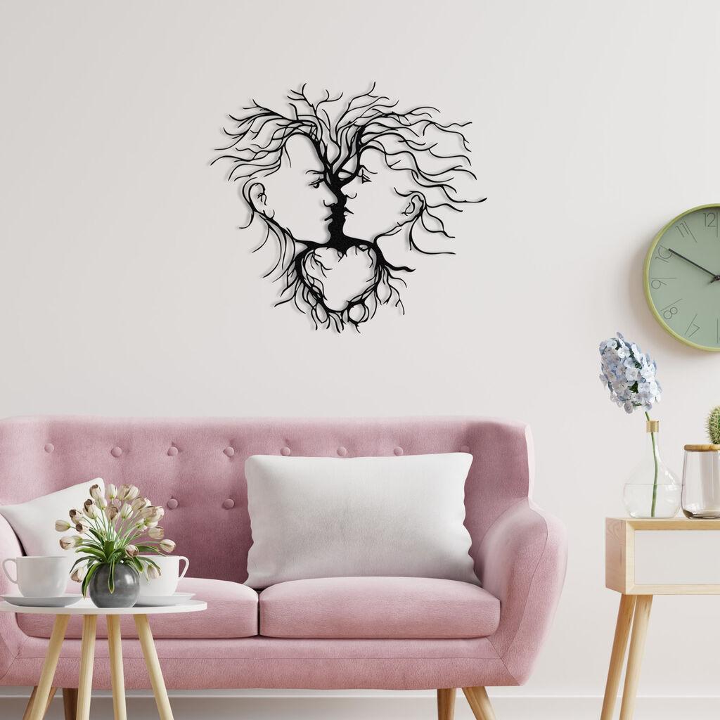 Wallity Zidna dekoracija Entrika, 70x64cm, Crna