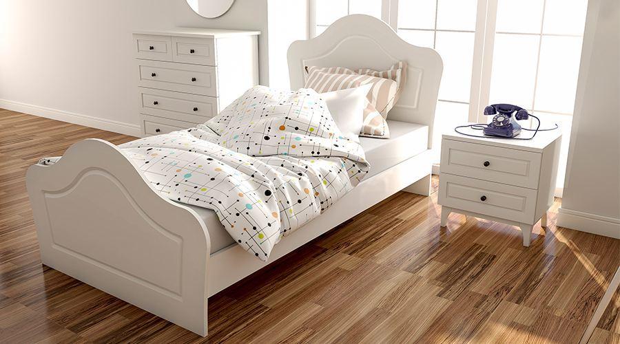 Hanah Home Okvir kreveta Rb-022, 90x120x190 cm, Bijeli