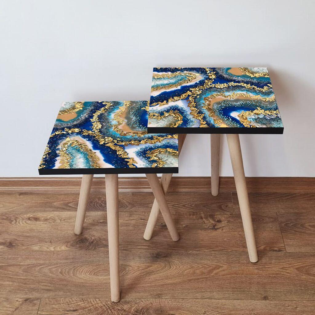 Hanah Home set stolića za kafu 2Shp147, 2 dijela, šareni