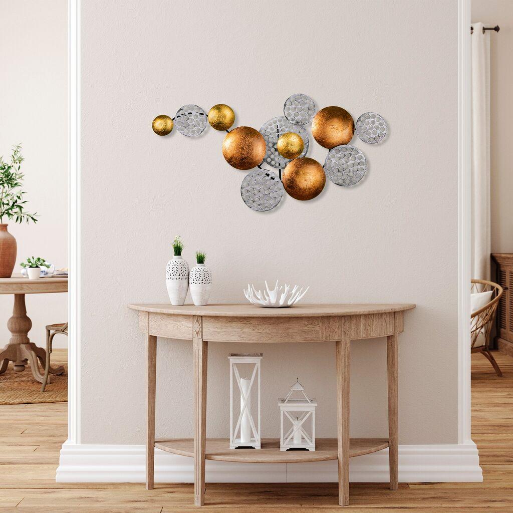 Wallity Zidna dekoracija Aurora 2, 45x82 cm, Srebrno-bakrene boje