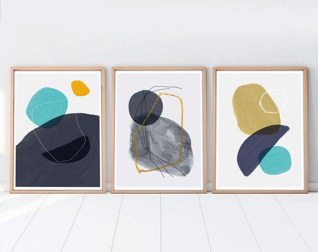 Wallity Uramljena slika Huhu118, 35x50 cm , 3 dijela