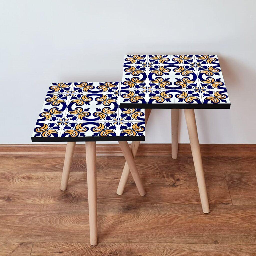 Hanah Home set stolića za kafu 2Shp500, 2 dijela, šareni