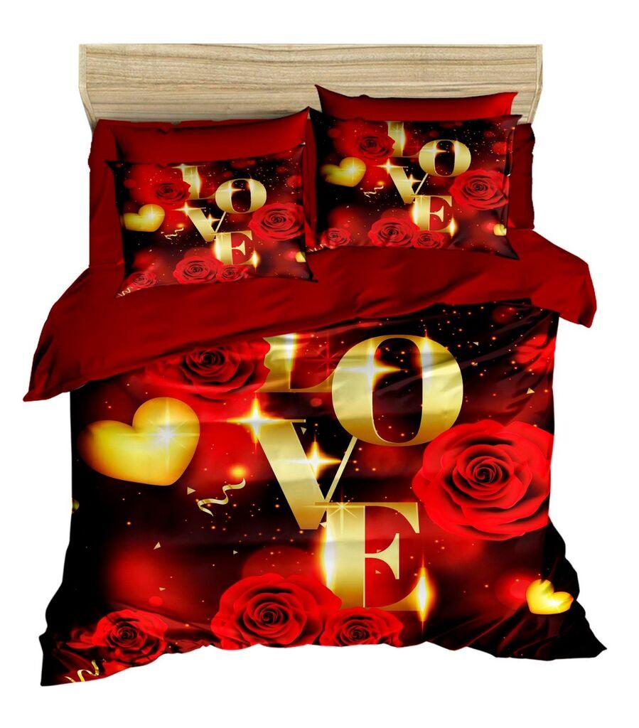 L'essentiel Maison set posteljine 158, 200x220cm, crvena