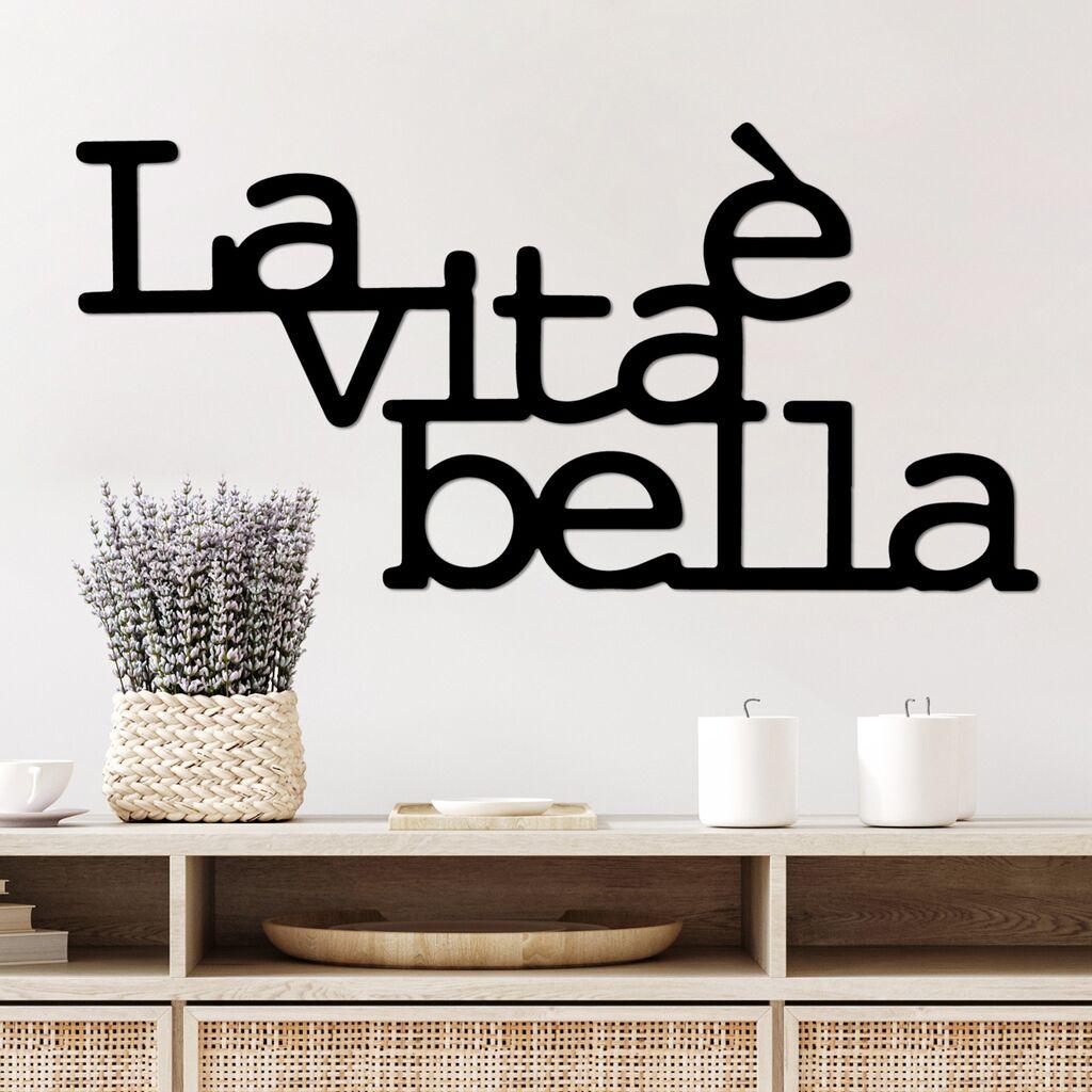 Wallity Zidna dekoracija Vita E Bella 1, 60x30 cm, 1,5 mm, Crna