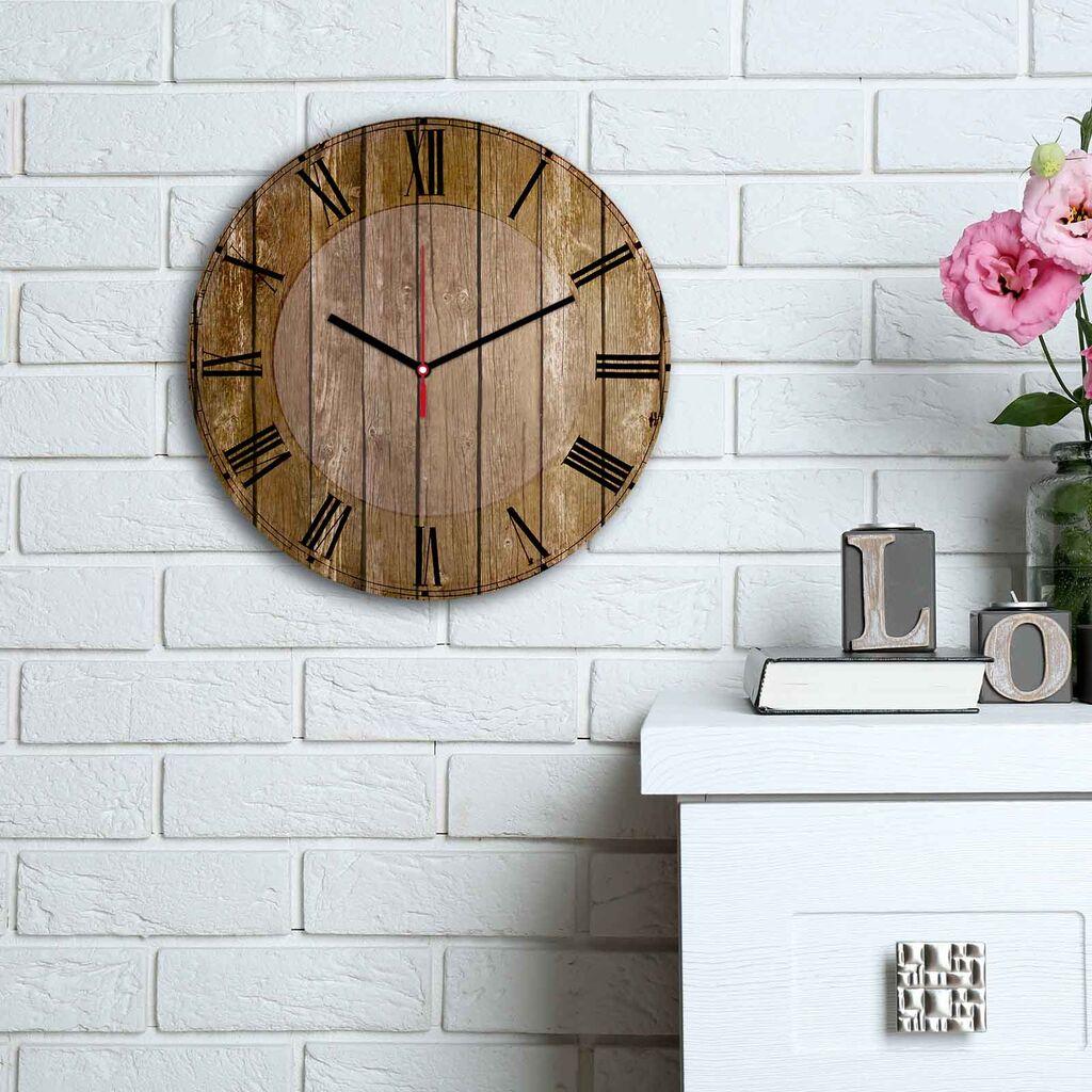 Zidni sat Wallity MDF 30cm šareni