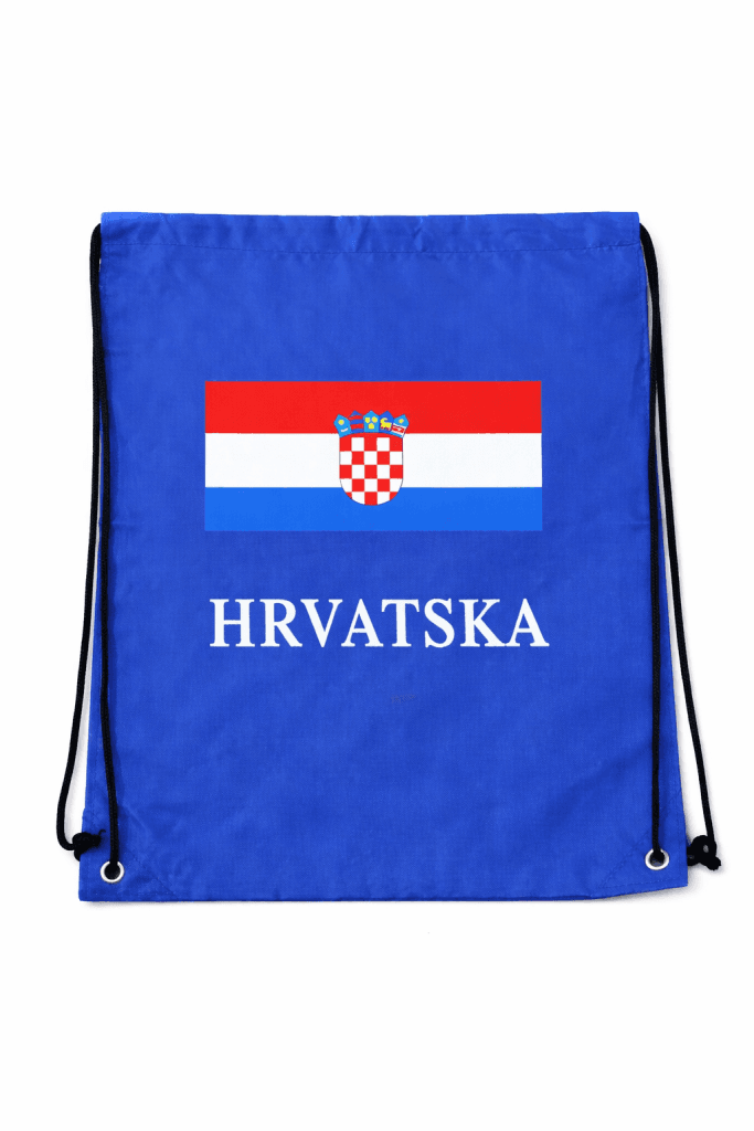 Vrećica za tenisice Hrvatska 6810, 42x35cm, Plava