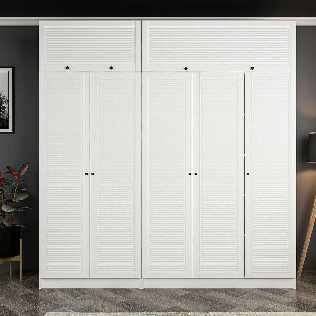 Hanah Home Ormar Kale-8402, 225x190x52 cm, Bijela