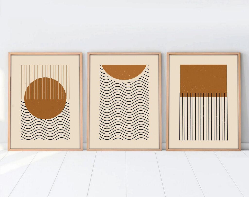 Wallity Dekorativna slika Huhu100, 35x50cm, 3 dijela