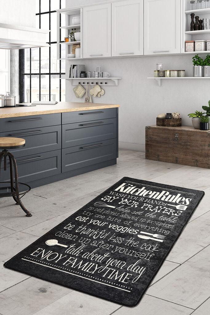 Conceptum Hypnose tepih za kuhinju, 80x150cm, crni
