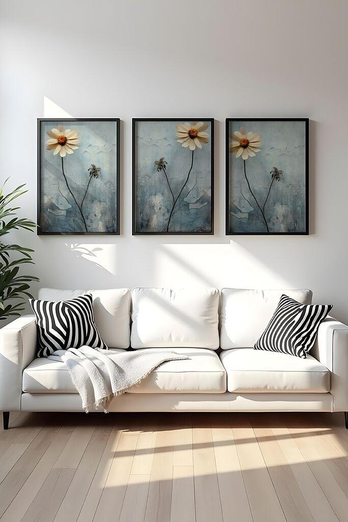 Wallity Uokvirena slika Huhu474S, 20x30 cm, 3 dijela