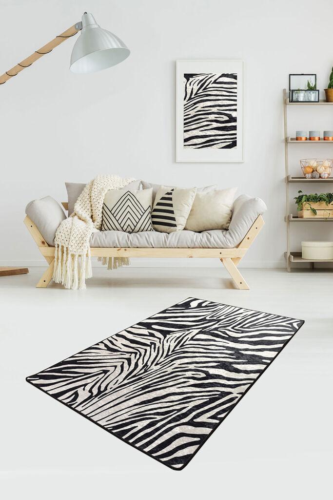 Conceptum Hypnose Tepih Zebra, 120x180 cm, Crno-bijeli