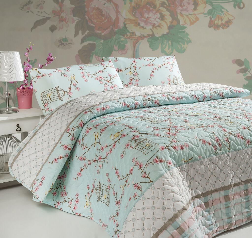 L'essentiel Maison set posteljine Kavez za ptice, 160x220 cm, tirkizna